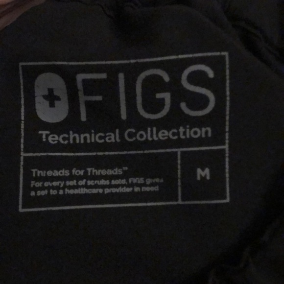 FIGS Pisco Basic Scrub Pants in Black Medium and Large - Picture 9 of 9